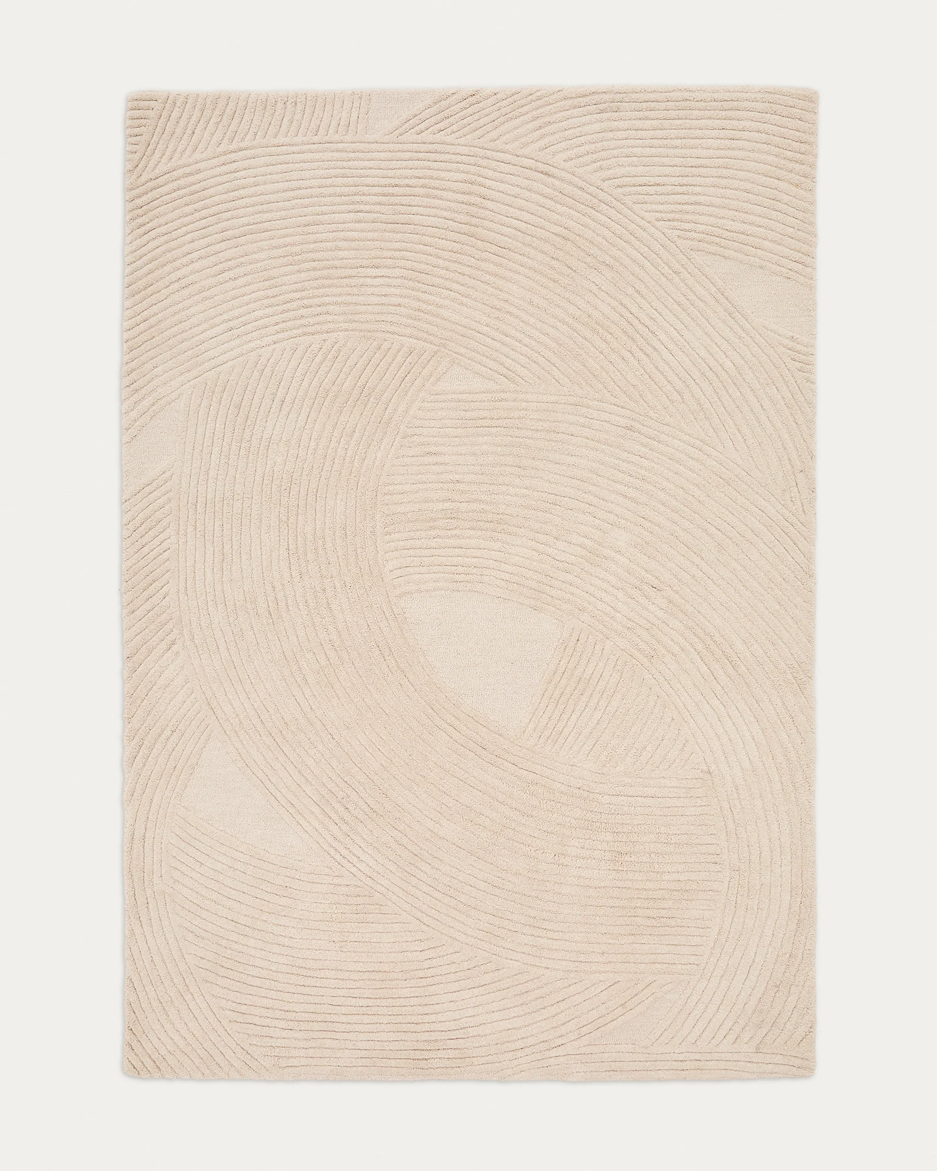 Domm beige wool rug, 200 x 300 cm