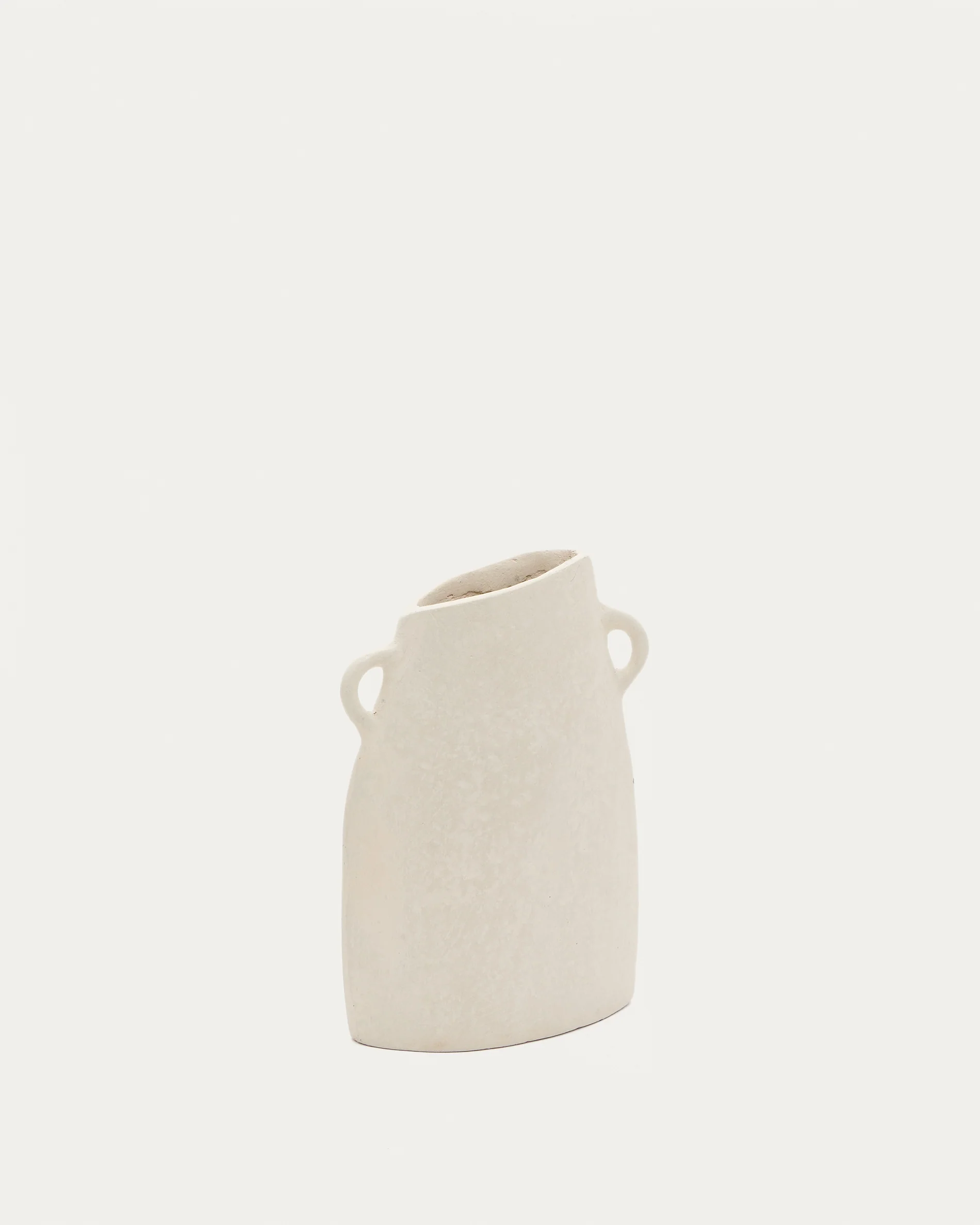 Neti white, papier mâché vase, 27 cm