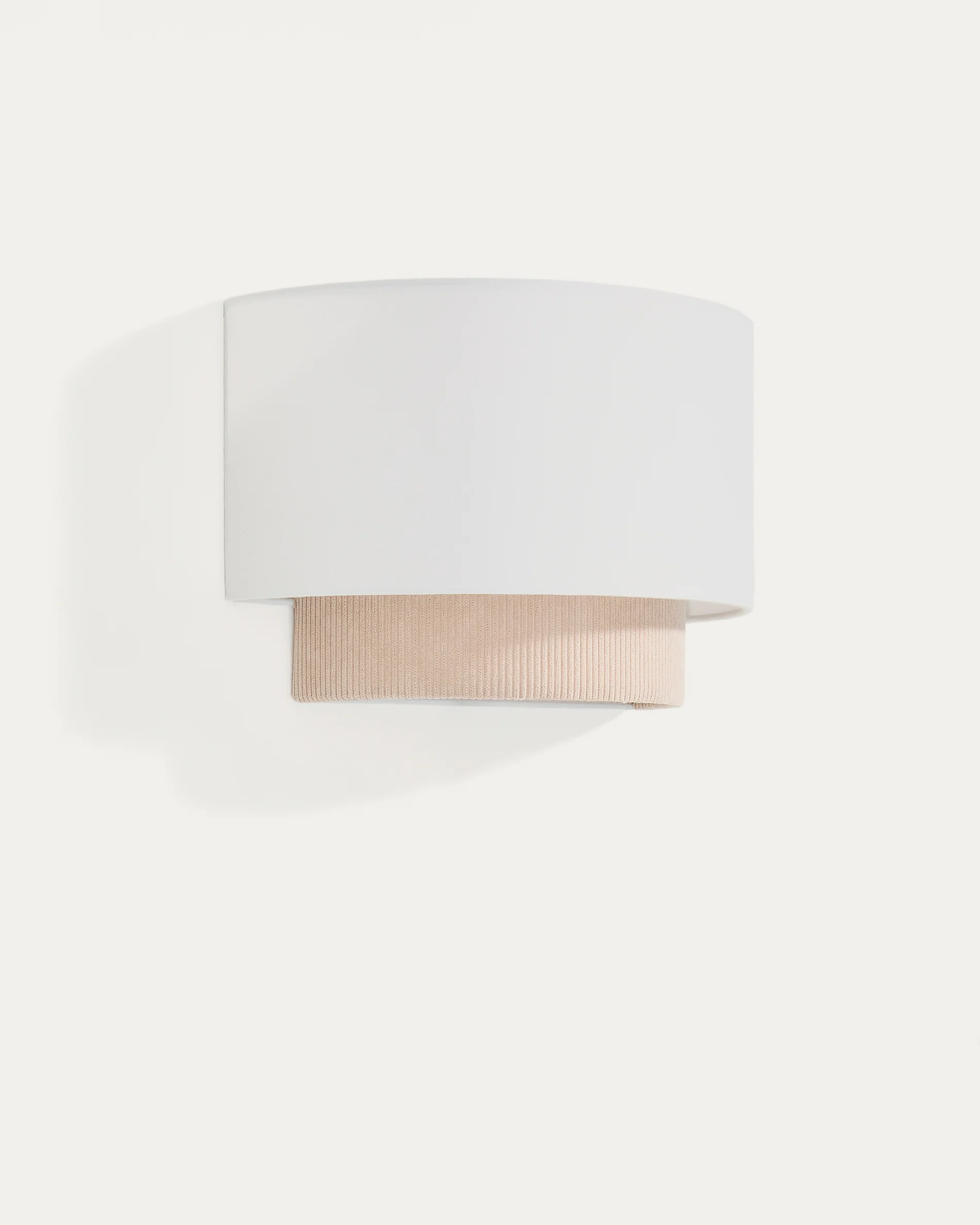 Bianella cotton and beige corduroy wall light Ø 40cm