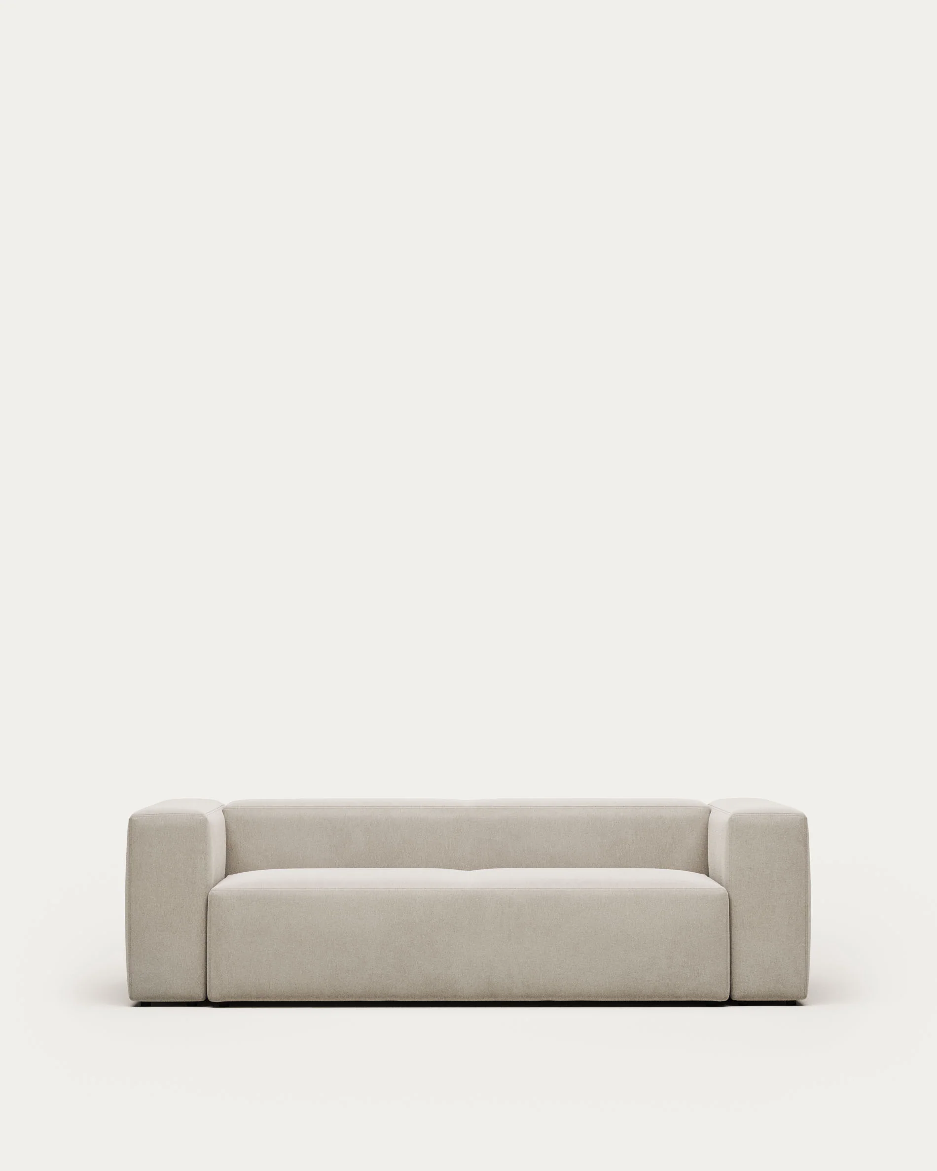 Blok 3-seater beige chenille sofa 240cm FSC Mix Credit